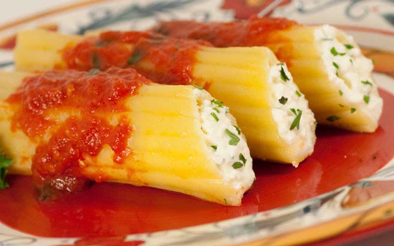 Cheese Stuffed Manicotti